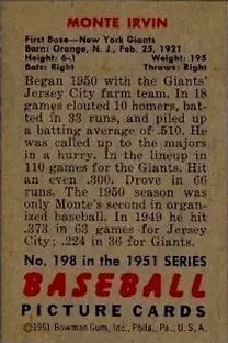 Back of Monte Irvin