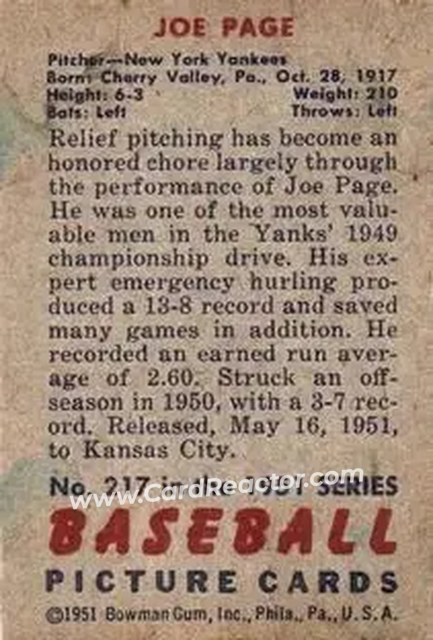 Back of Joe Page