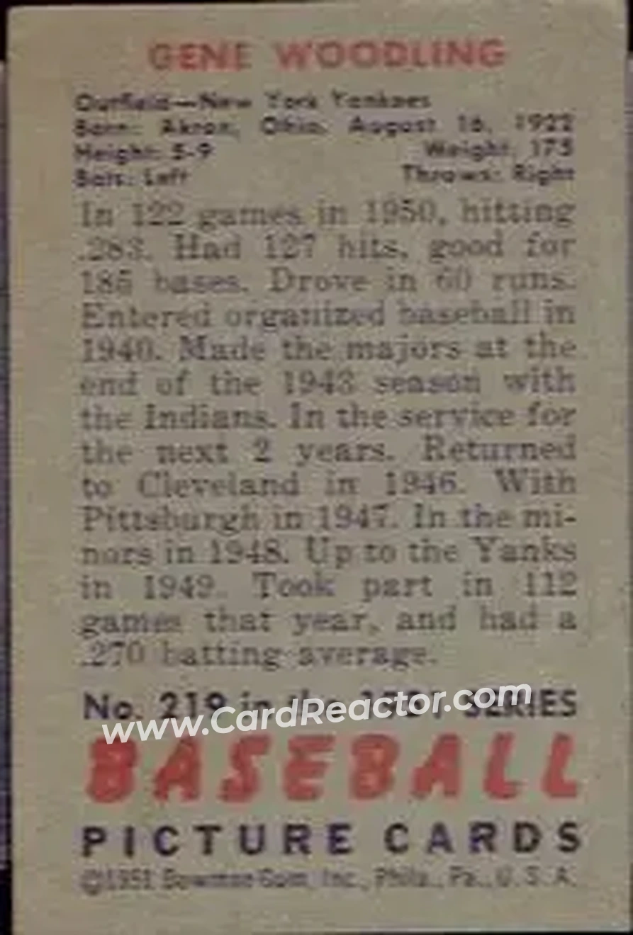 Back of Gene Woodling
