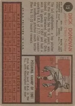 Back of Dick Donovan