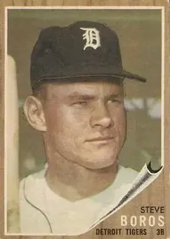 1962 Topps #62 - Steve Boros - Detroit Tigers