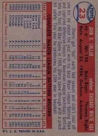 Verso de Sherman Lollar