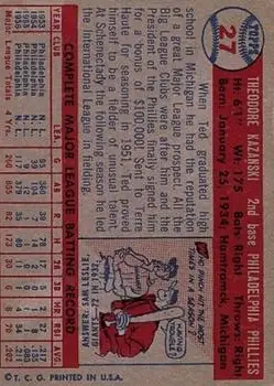 Back of Ted Kazanski