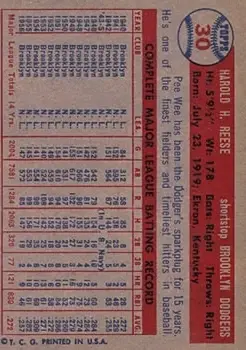 Back of Harold Reese