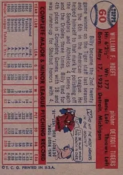 Back of Billy Hoeft