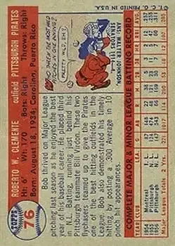 Back of Bob Clemente