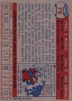 Back of Lindy McDaniel