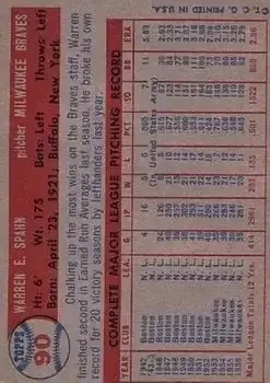 Back of Warren Spahn