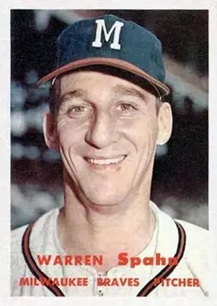 1957 Topps #90 Warren Spahn