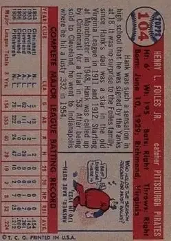 Back of Hank Foiles