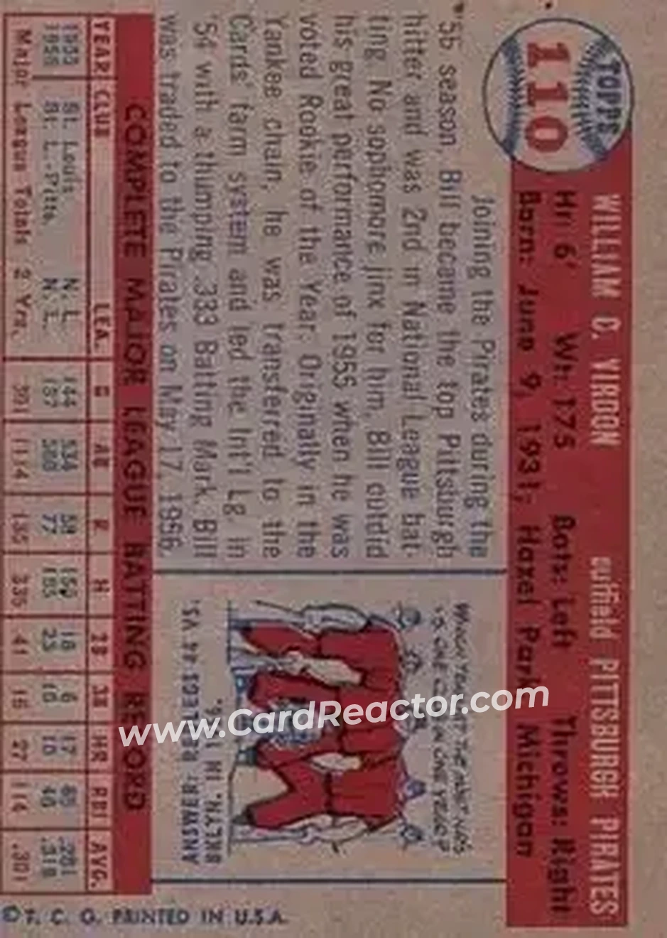 Back of Bill Virdon