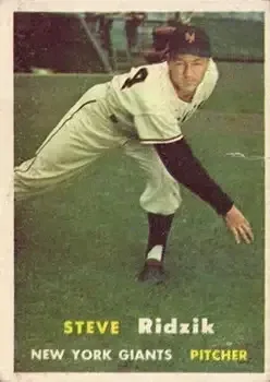 1957 Topps #123 Steve Ridzik