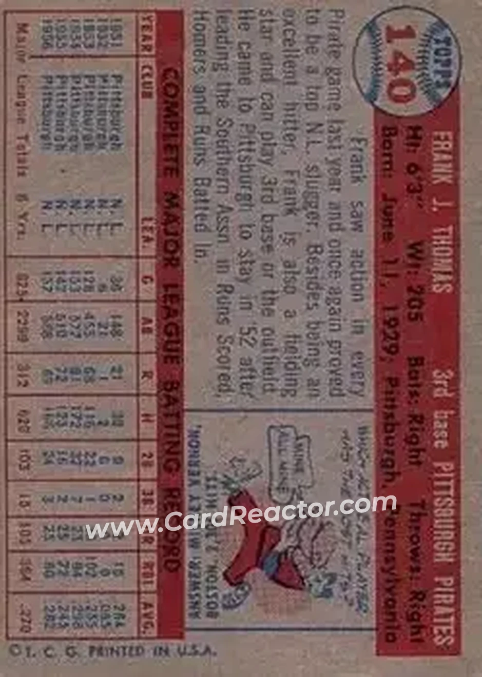 Back of Frank Thomas