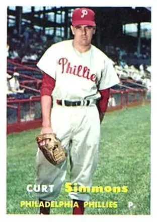 1957 Topps #158 Curt Simmons