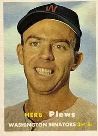 1957 Topps #169 Herb Plews