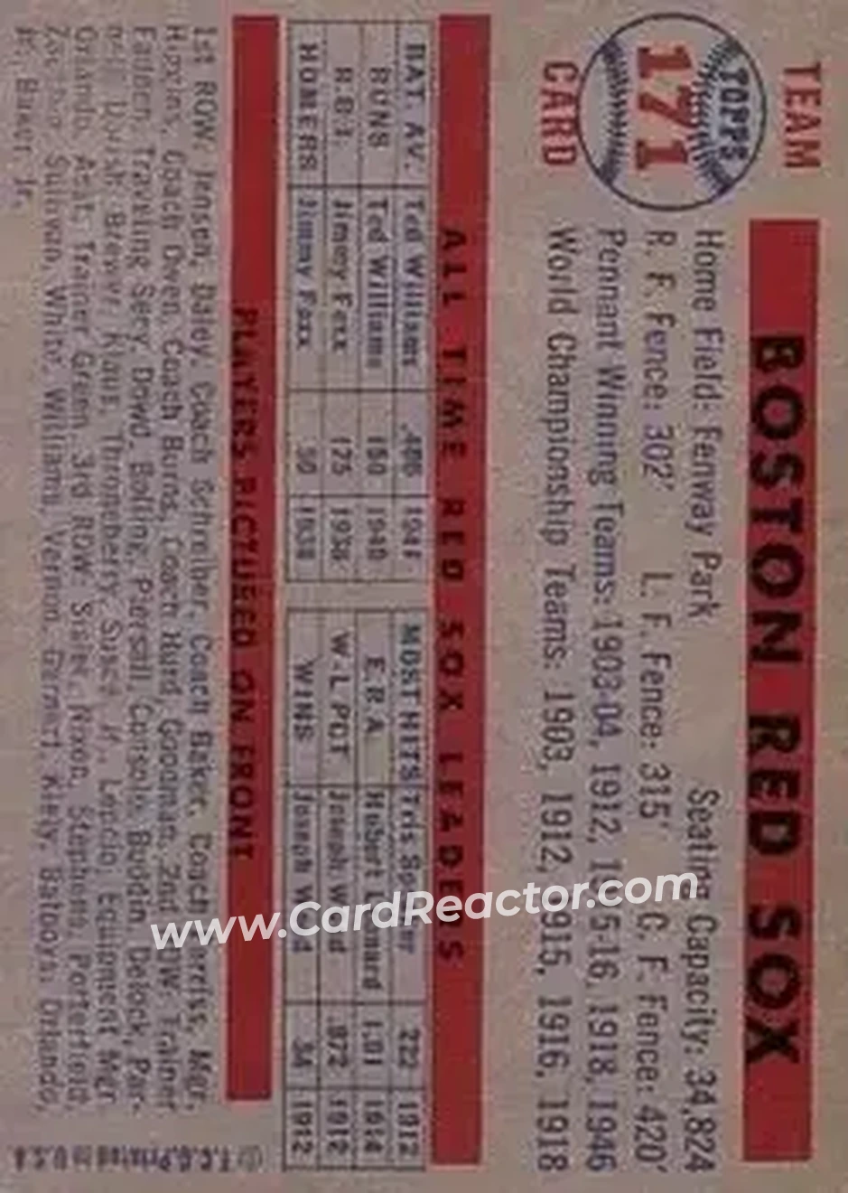 Back of Card #171