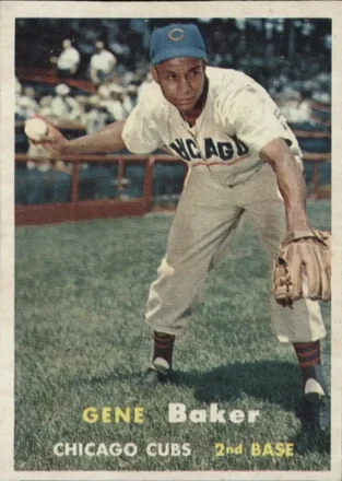1957 Topps #176a - Gene Baker - Chicago Cubs