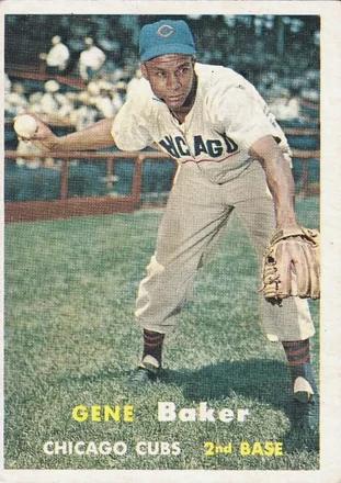 1957 Topps #176b - Gene Baker - Chicago Cubs