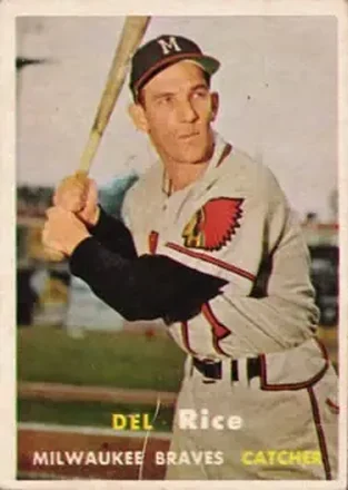 1957 Topps #193 Del Rice