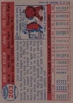 Back of Hoyt Wilhelm