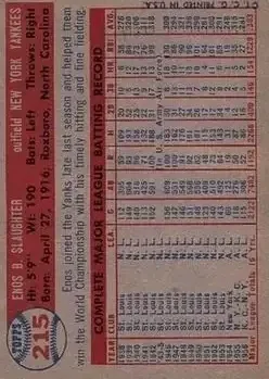 Back of Enos Slaughter