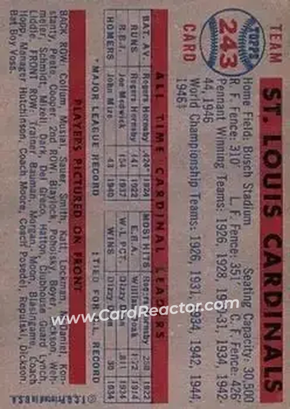 Back of Card #243