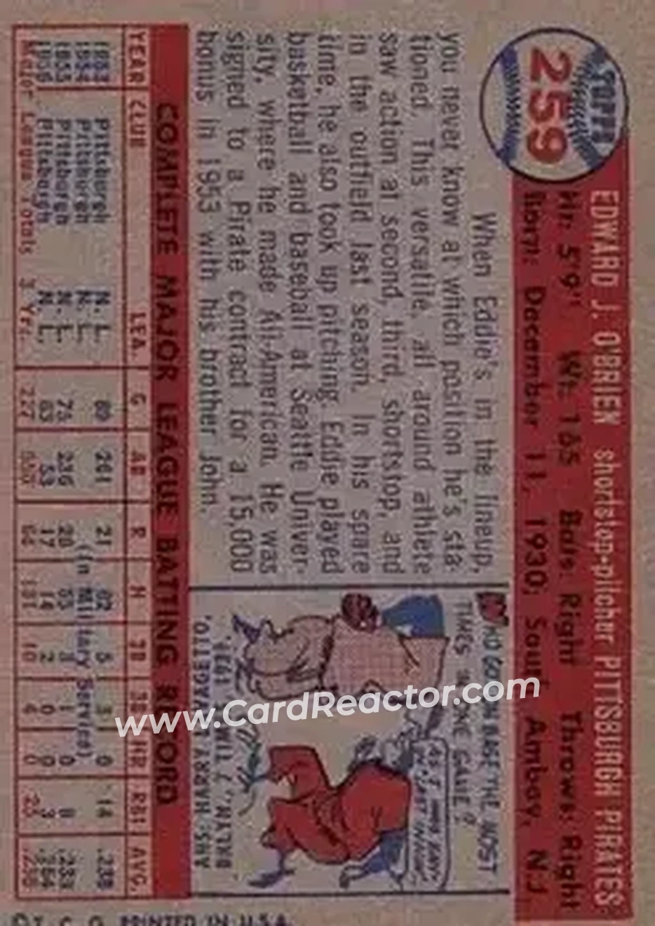 Back of Eddie O'Brien