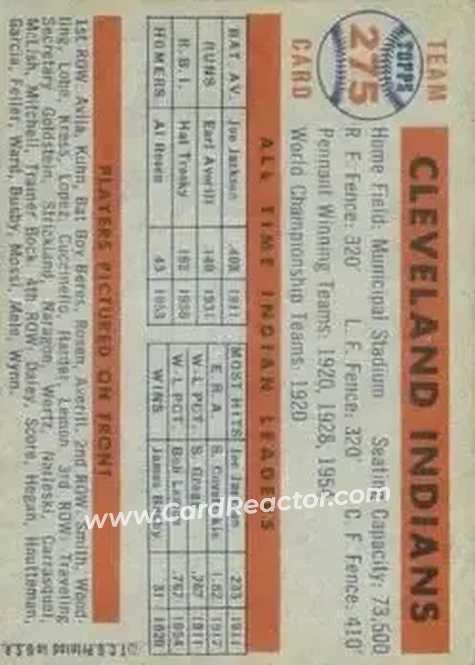 Back of Card #275