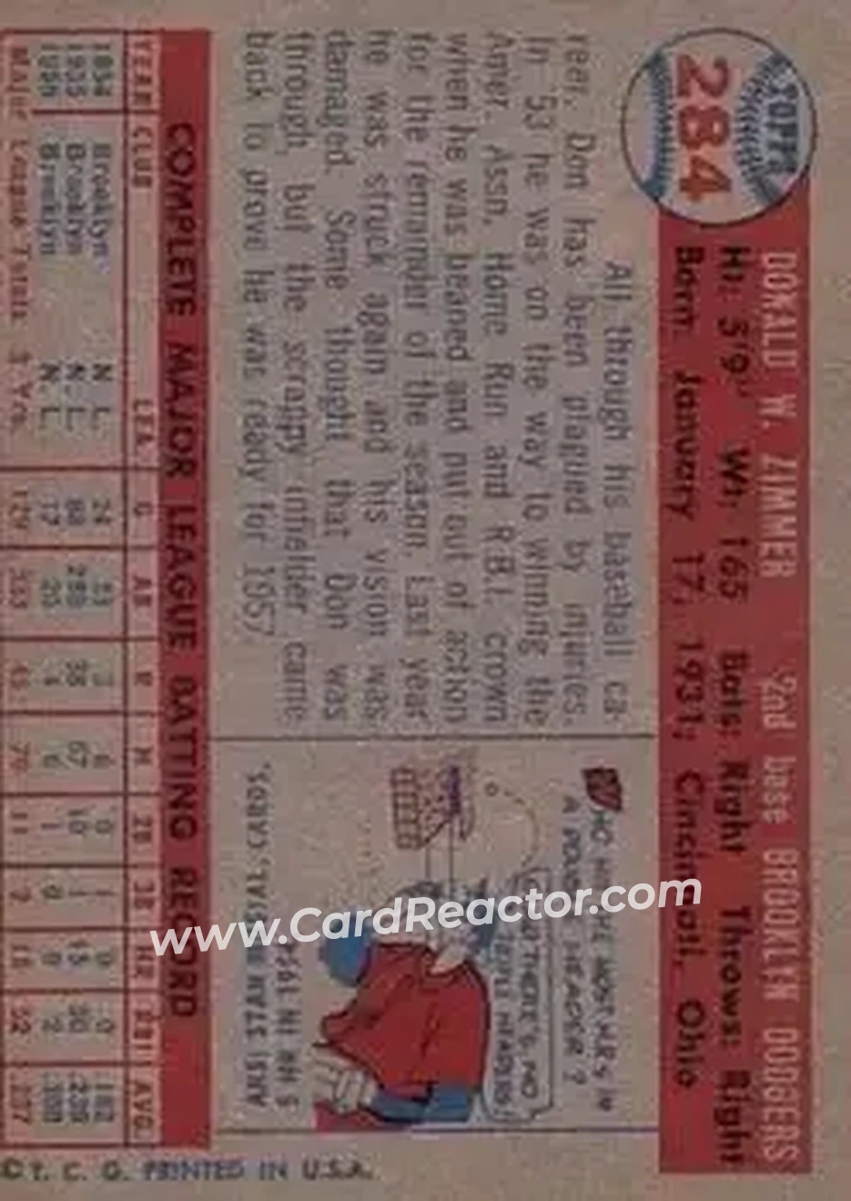 Back of Don Zimmer