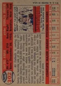Back of Sandy" Koufax