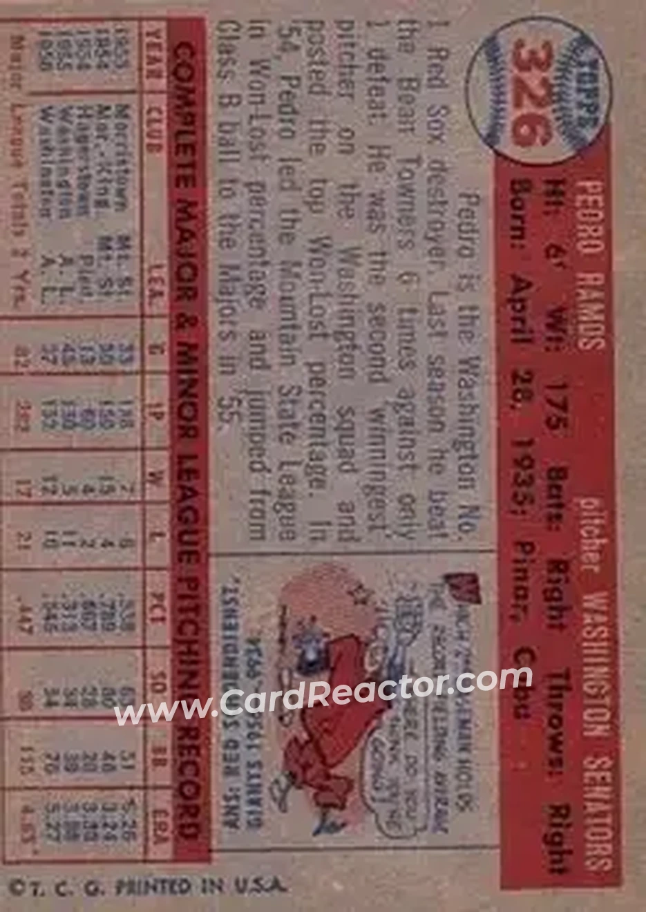 Back of Pedro Ramos