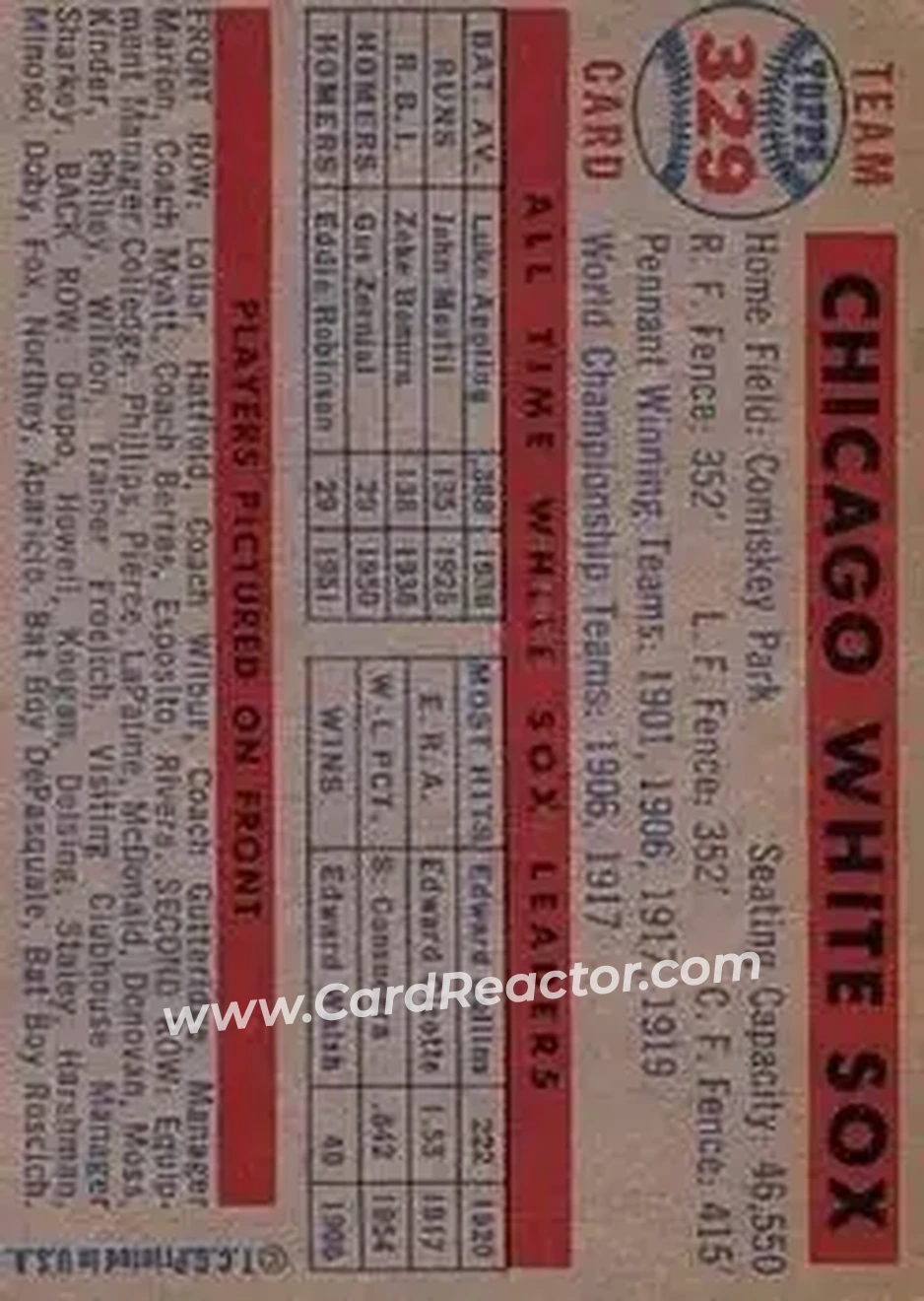 Back of Card #329