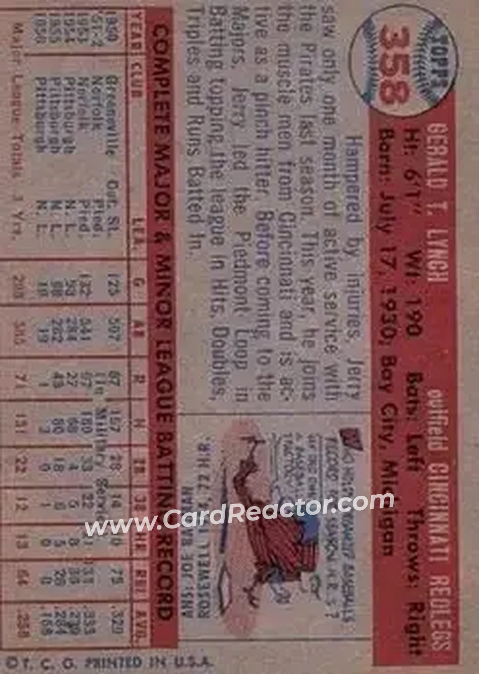 Back of Jerry Lynch
