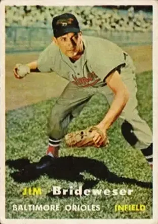 1957 Topps #382 Jim Brideweser