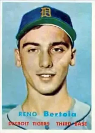 1957 Topps #390 Reno Bertoia