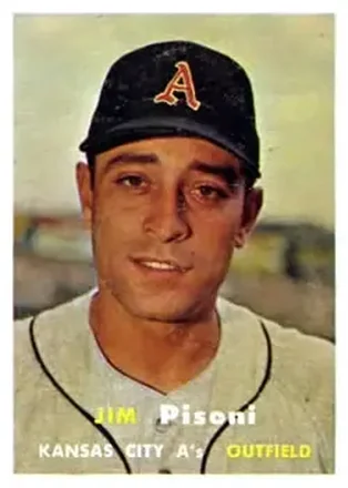 1957 Topps #402 Jim Pisoni