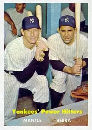 1957 Topps #407 Larry "Yogi" Berra & Mickey Mantle