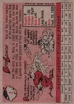 Back of Bob Lemon