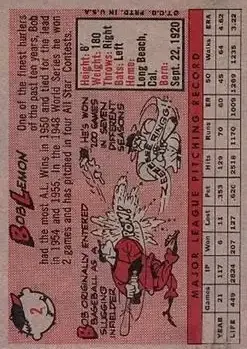 Back of Bob Lemon