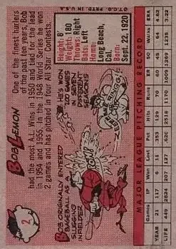 Back of Bob Lemon