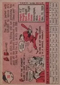 Back of Al Kaline