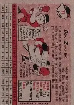 Back of Don Zimmer