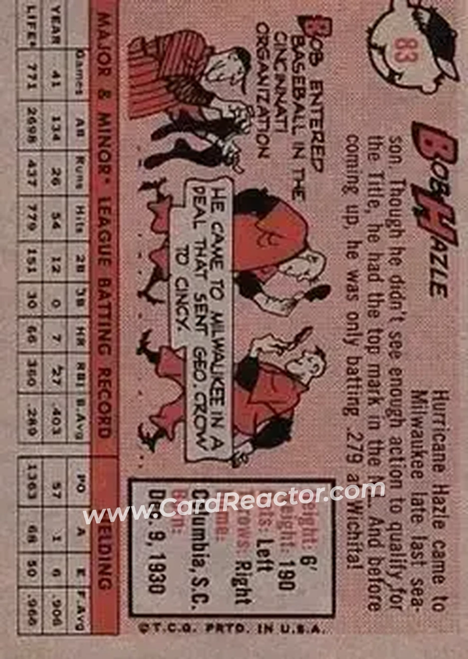 Back of Bob Hazle
