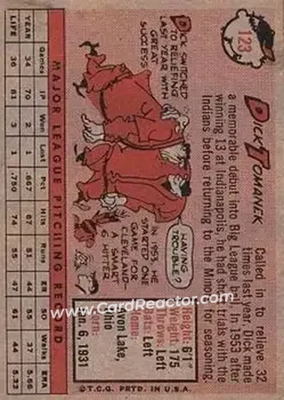 Back of Dick Tomanek
