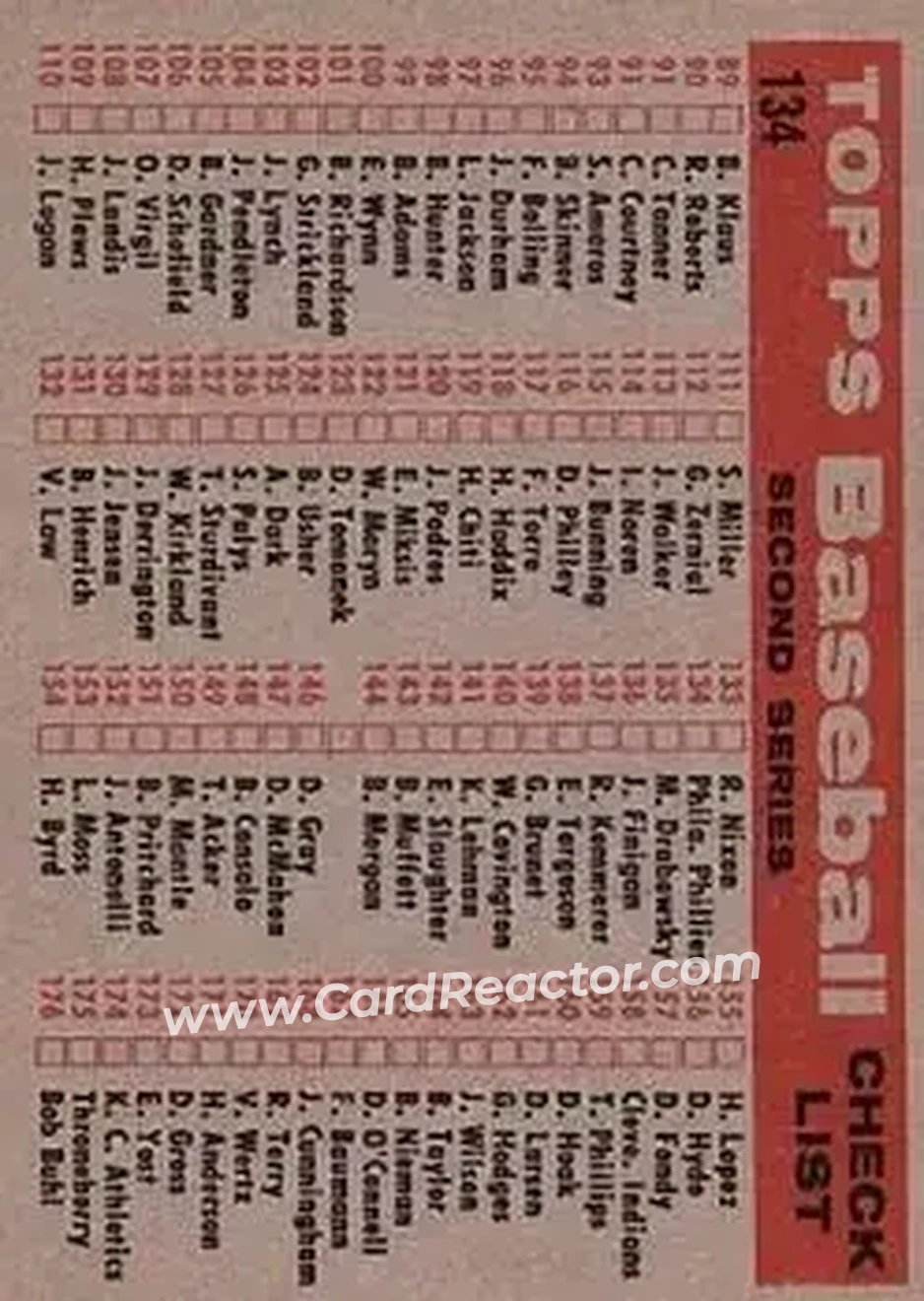 Back of Card #134