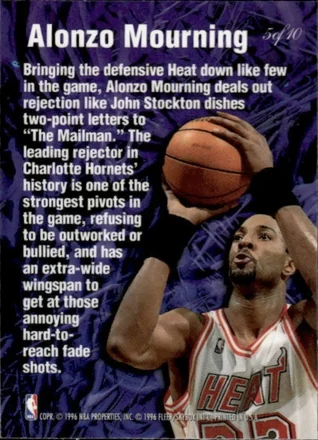 Alonzo Mourning 뒷면