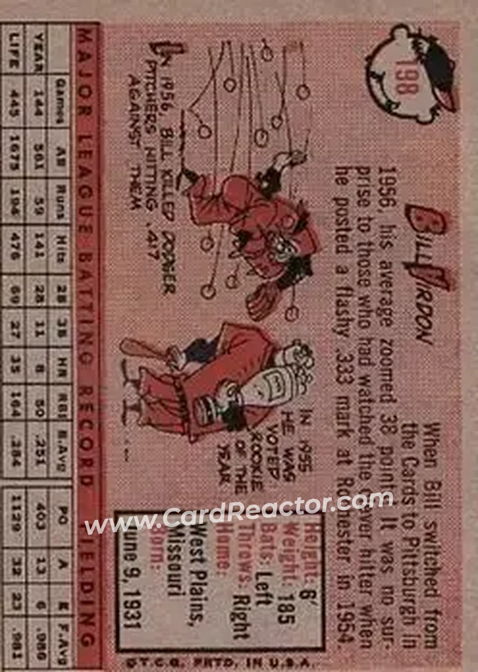 Back of Bill Virdon