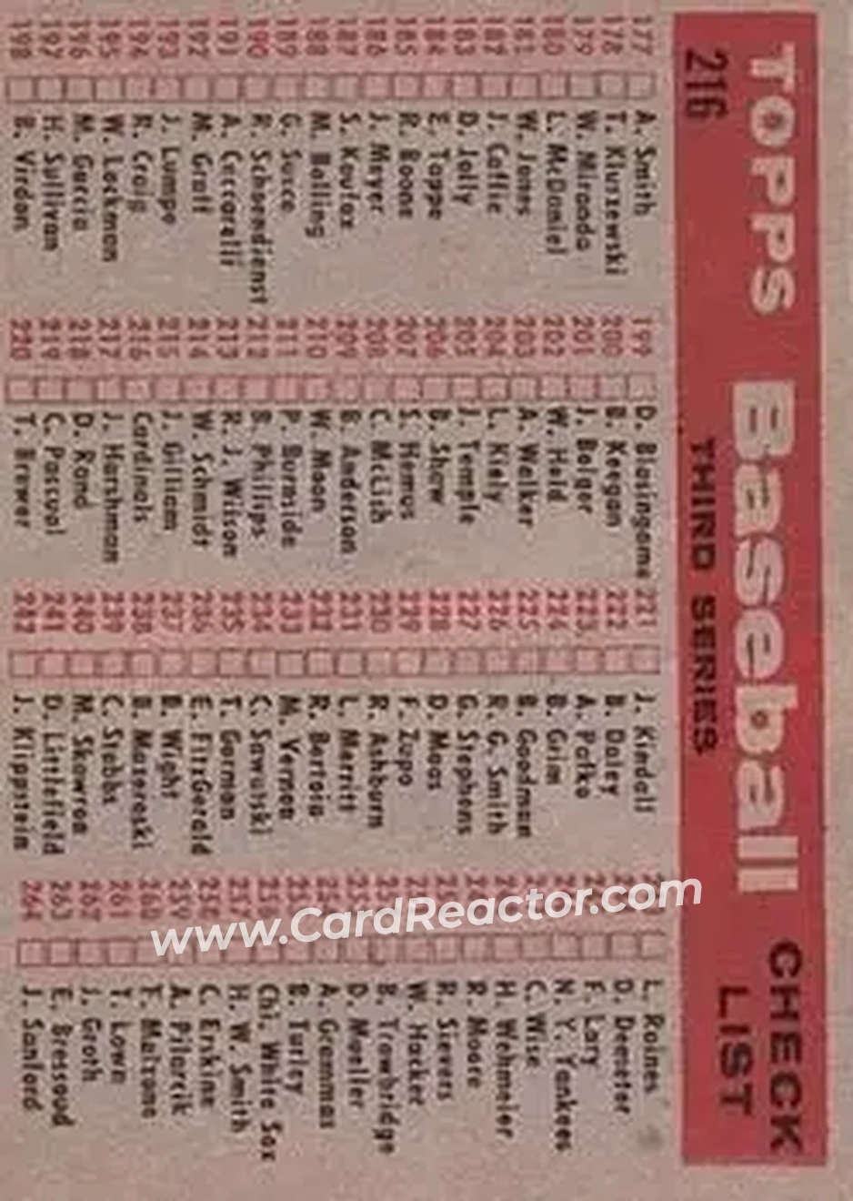 Back of Card #216