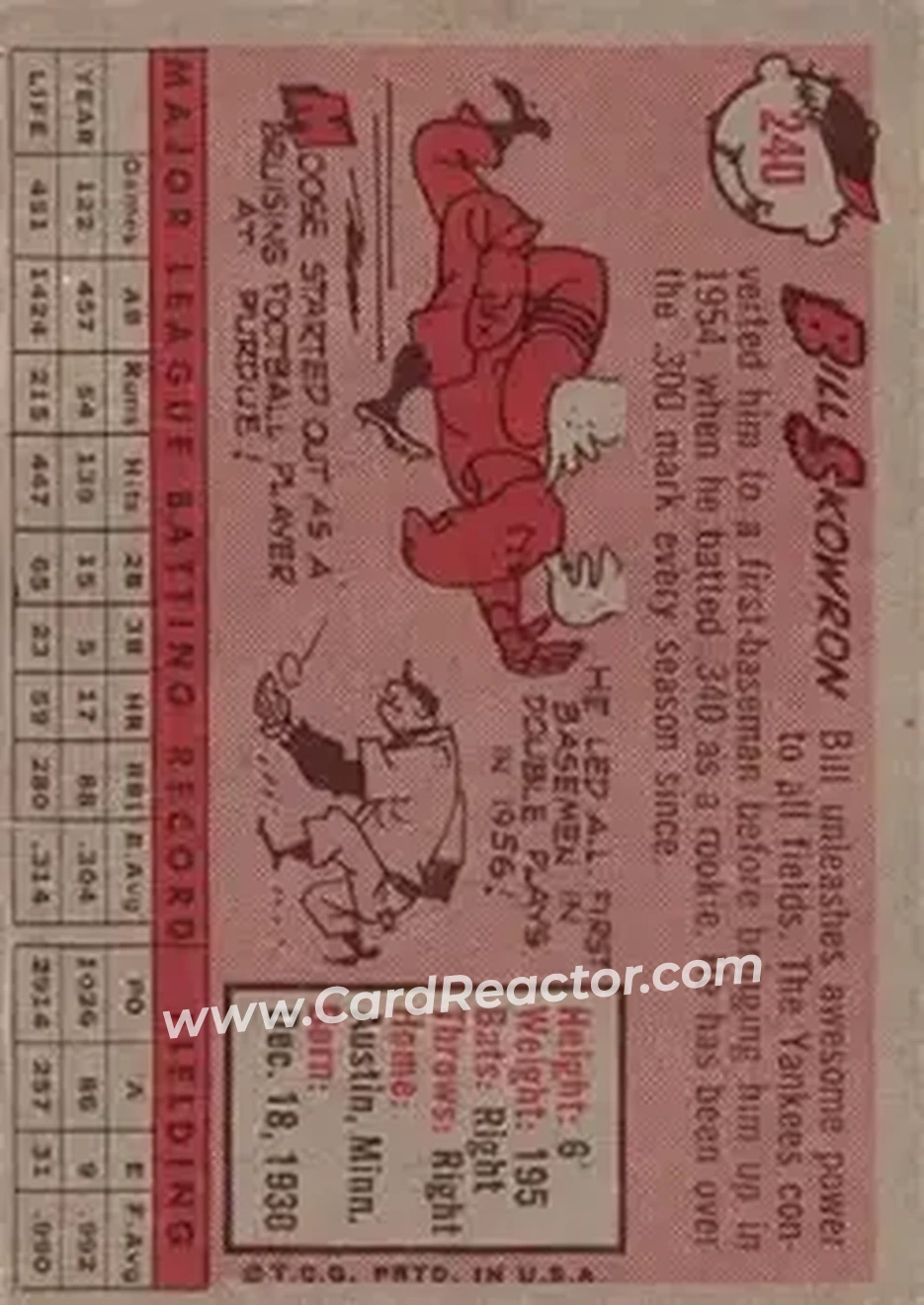 Back of Bill Skowron
