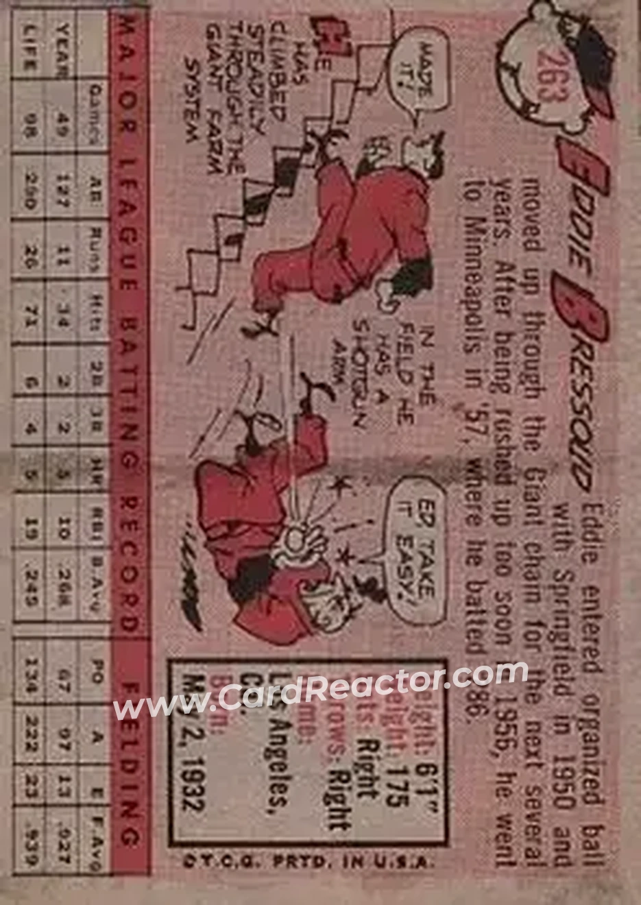 Back of Eddie Bressoud